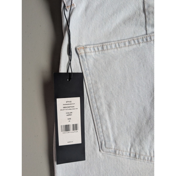 NWT Veronica Beard Grant Braided High Waist Wide Leg Jeans Size 32 Aspen #4D454 - Picture 8 of 13